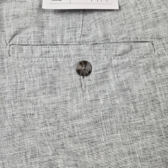 NWT Goodfellow Men's Linen Blend Shorts Gray Flat Front Every Wear Preppy sz 40 - Picture 5 of 10
